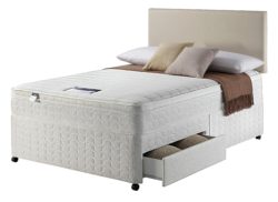 Silentnight - Miracoil Travis Cushiontop - Double 2 Drawer - Divan